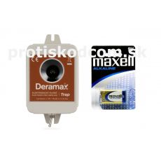 DERAMAX Odpudzovač - plašič divej zveri Deramax-Trap + 9V batéria Maxell